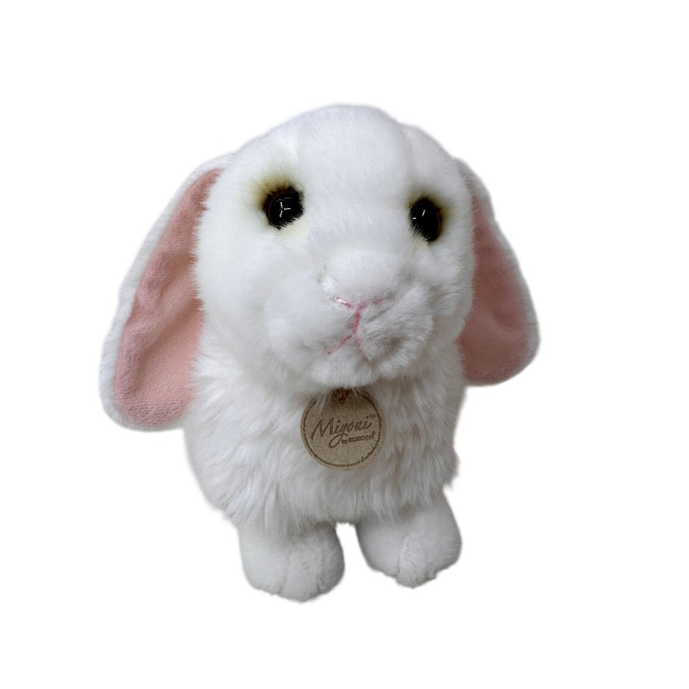 Aurora Miyoni Plush White Bunny Rabbit 9" Stuffed Animal Lovey Kids Toy Nursery